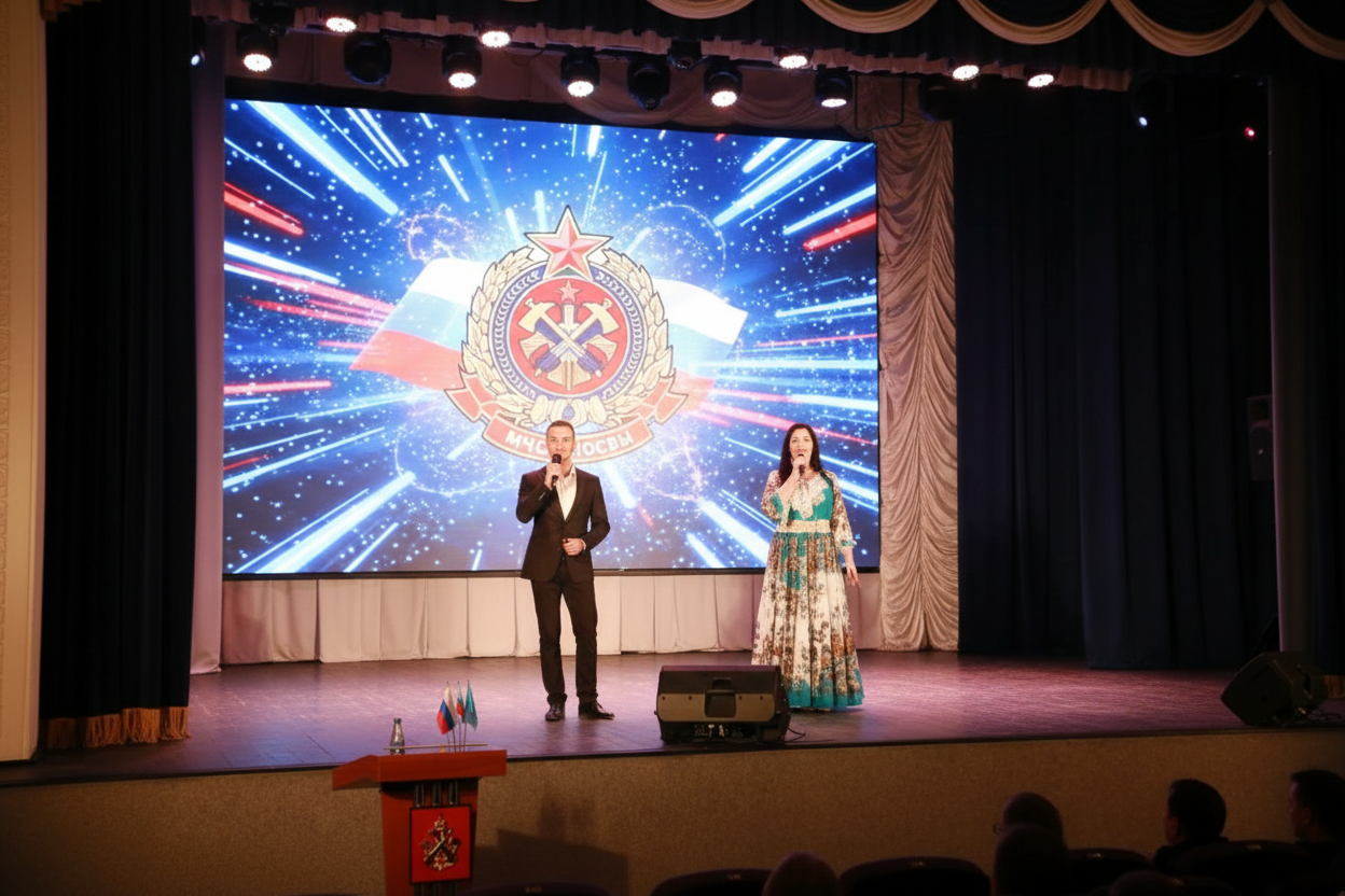 Светодиодный LED экран на сцене